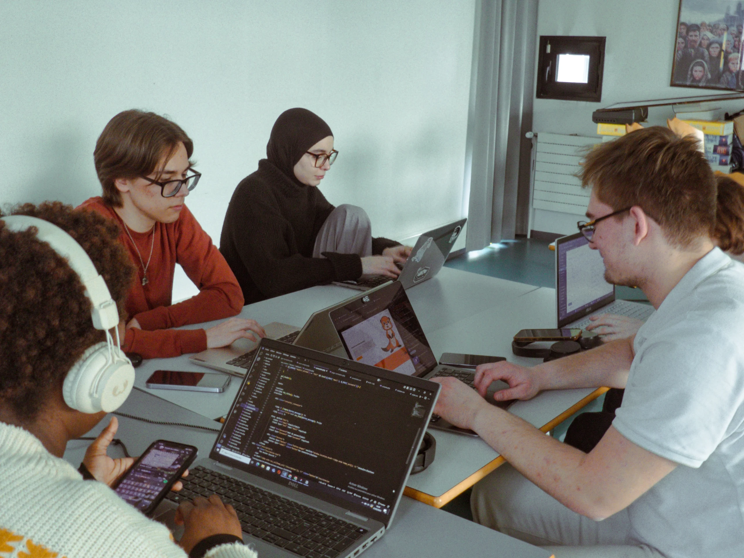 Les étudiants de MMI en train de travailler